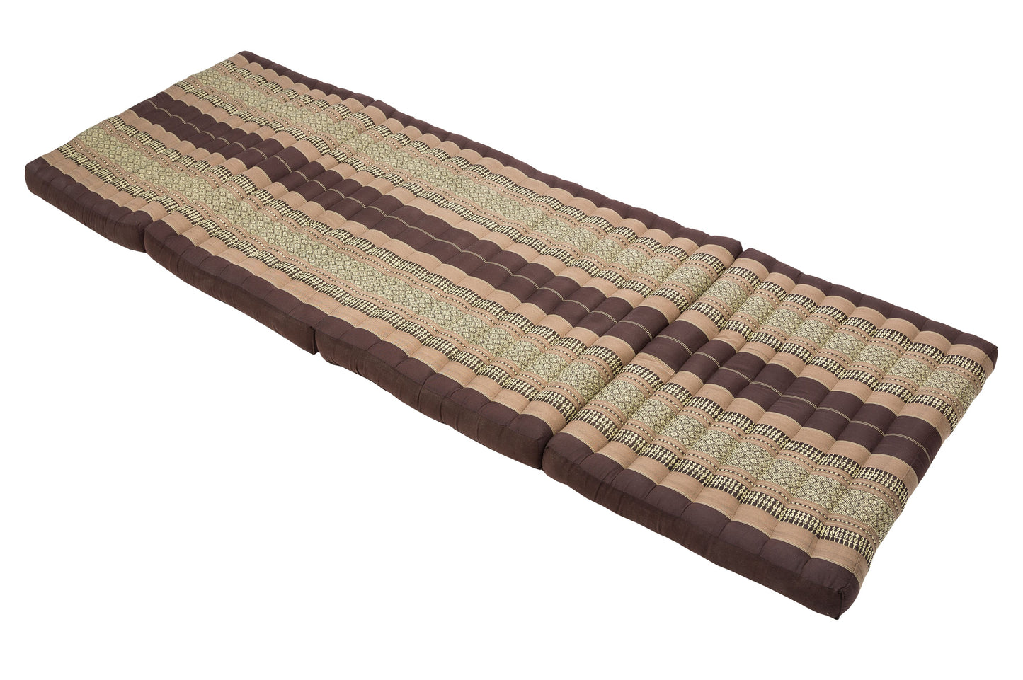 große 4-fach faltbare Kapokmatte 200x80 cm (erdtöne)