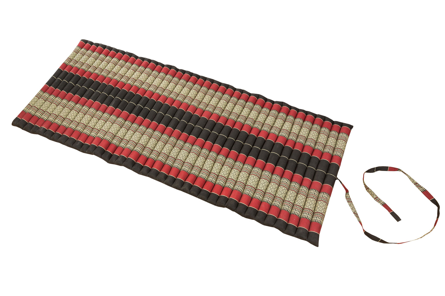 Rollbare Kapokmatte 200x80 (schwarz & rot)