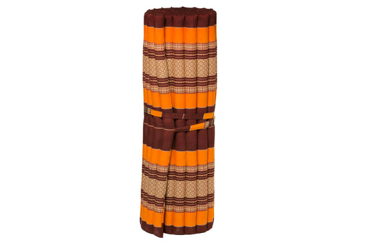 Thaikissen Rollmatte 200x100 cm (braun & orange)