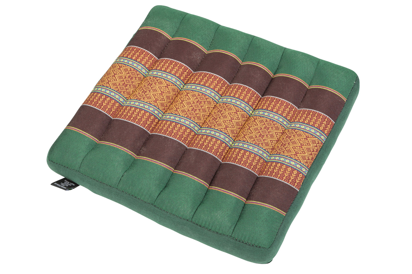 Thai-Sitzkissen 37x35x5 cm (grün-bunt)