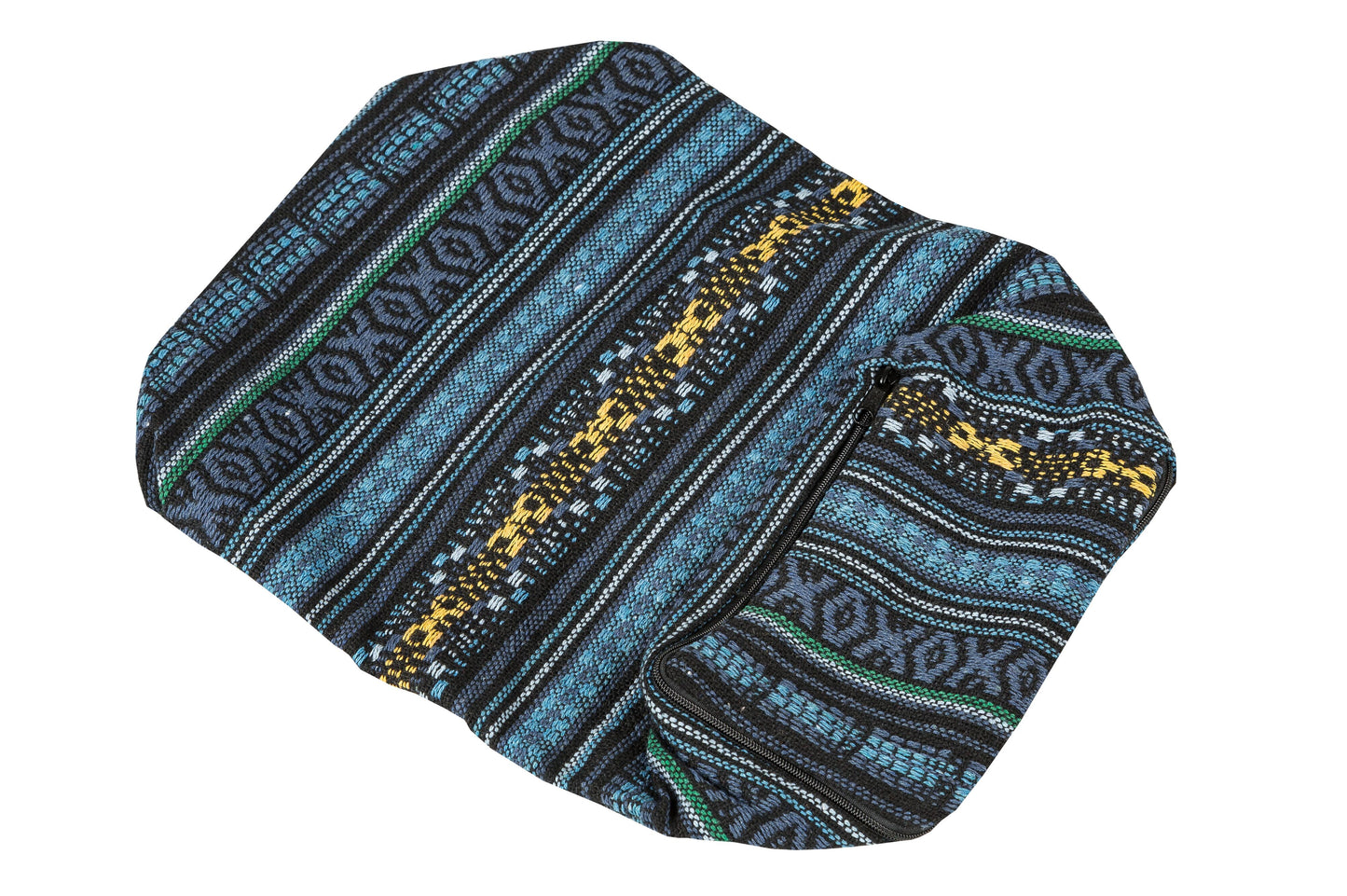 Bezug aus Baumwolle für Kissen 35x15x10 cm (blau-bunt)
