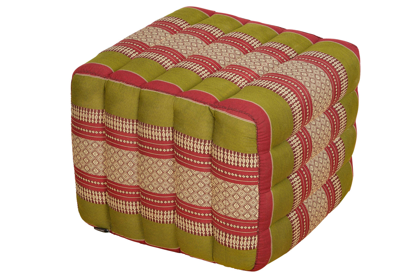 Lagerungskissen mit Thaimuster 40x45x50 cm (grün & rot)