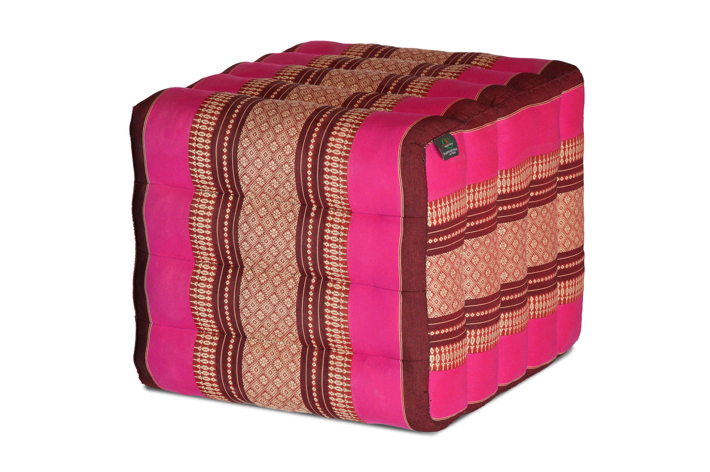 Lagerungskissen mit Thaimuster 40x45x50 cm (burgunder & pink)