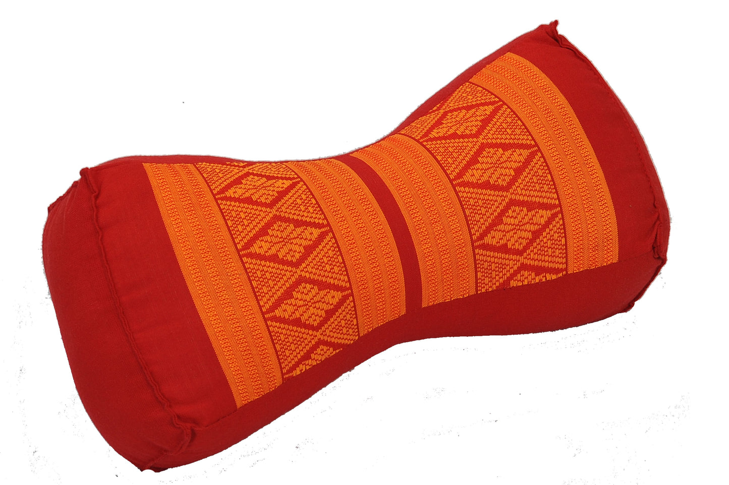 Thai-Nackenkissen 30x15x10 cm (rot & orange)