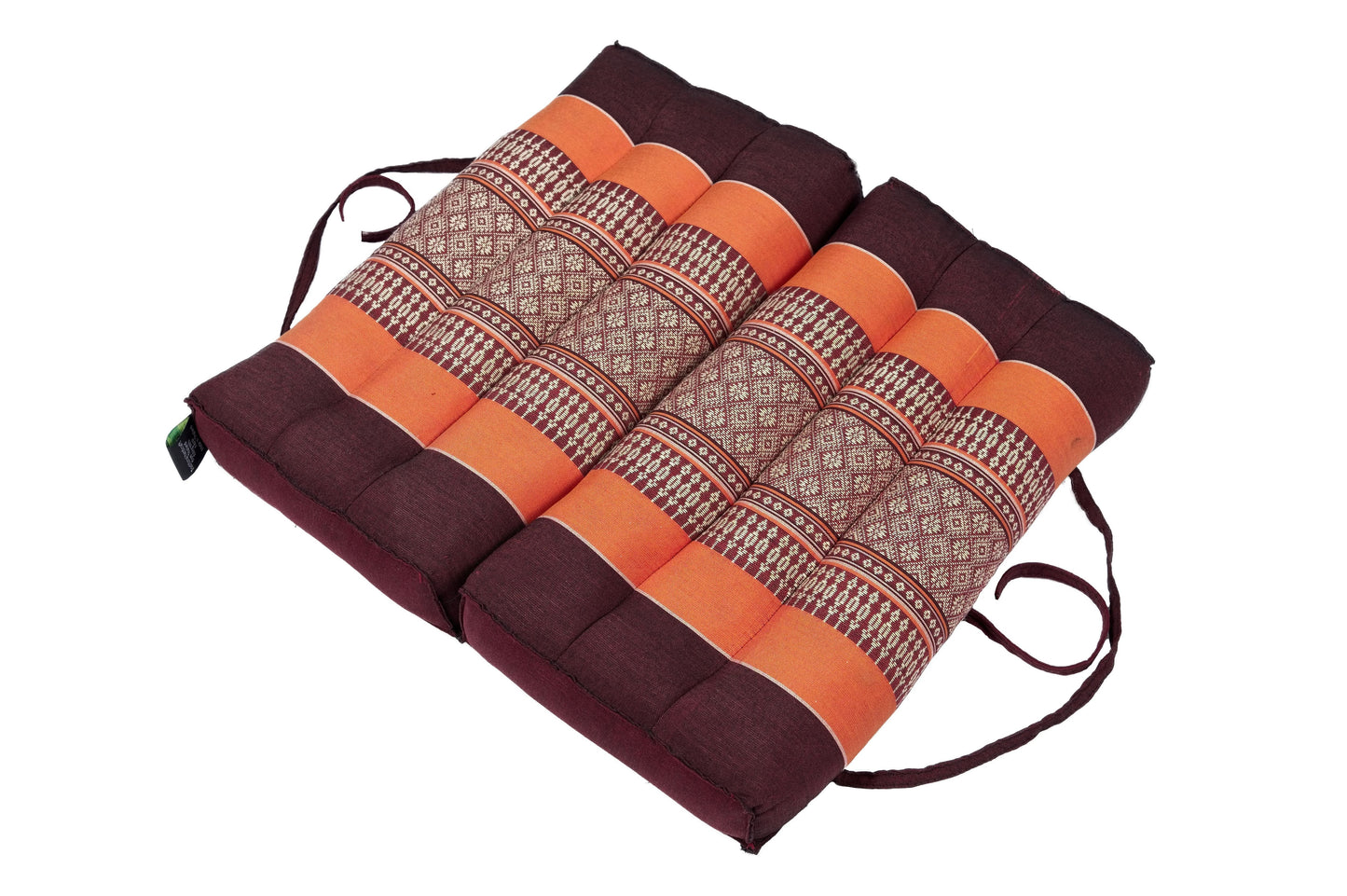 Faltbares Sitzkissen 40x40x7 cm - braun-orange | Tragbar & Kompakt