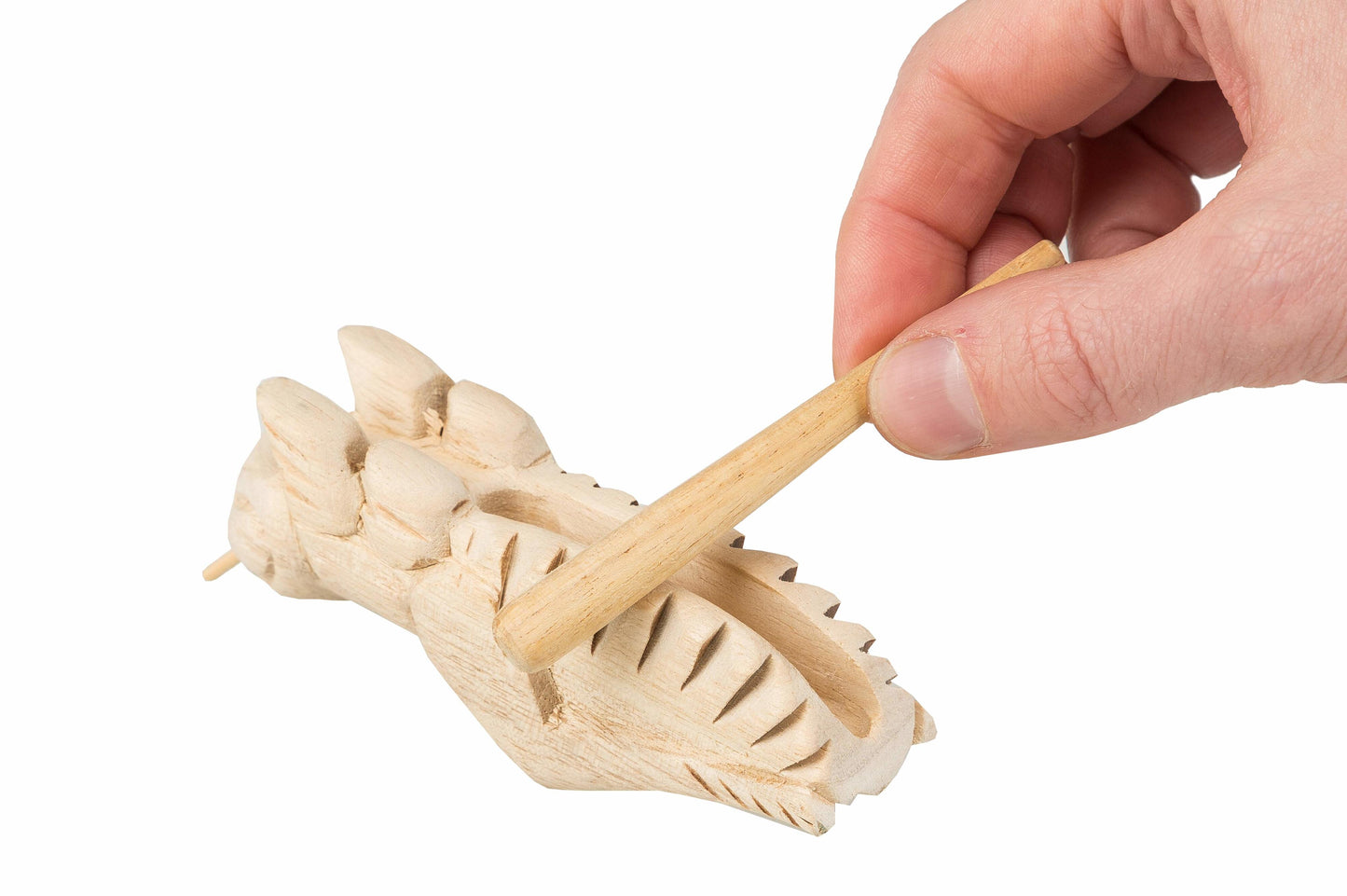 Klangtier Grille aus Holz, mit Stab (Größe ca. 7,5 cm)