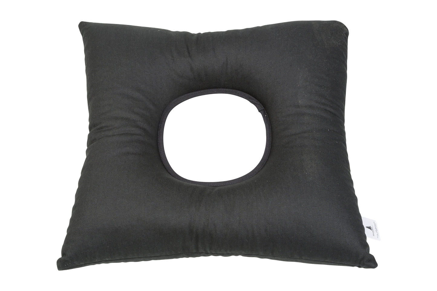 Lochkissen mit Füllung aus Buchweizenspelz 40x40 cm (schwarz)