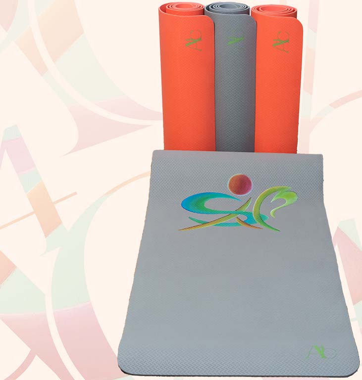 SoHam Art Yogamatte 180x60 cm orange mit Druck von Ulrike Streifler