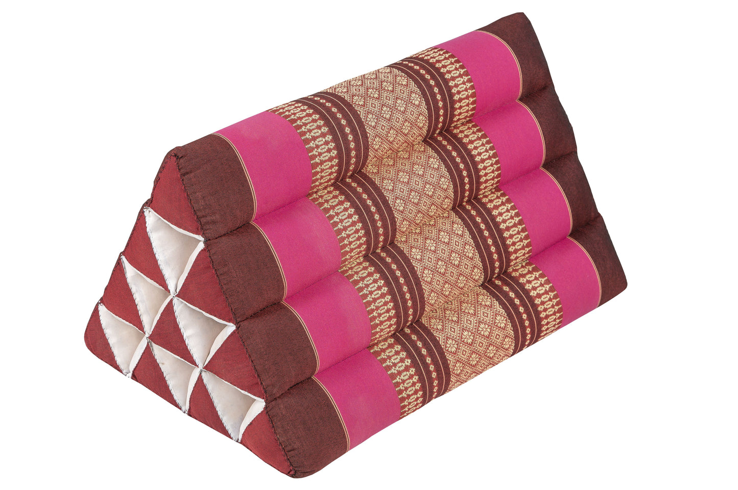 Dreieckskissen 50x28 cm (Burgunder & Pink)