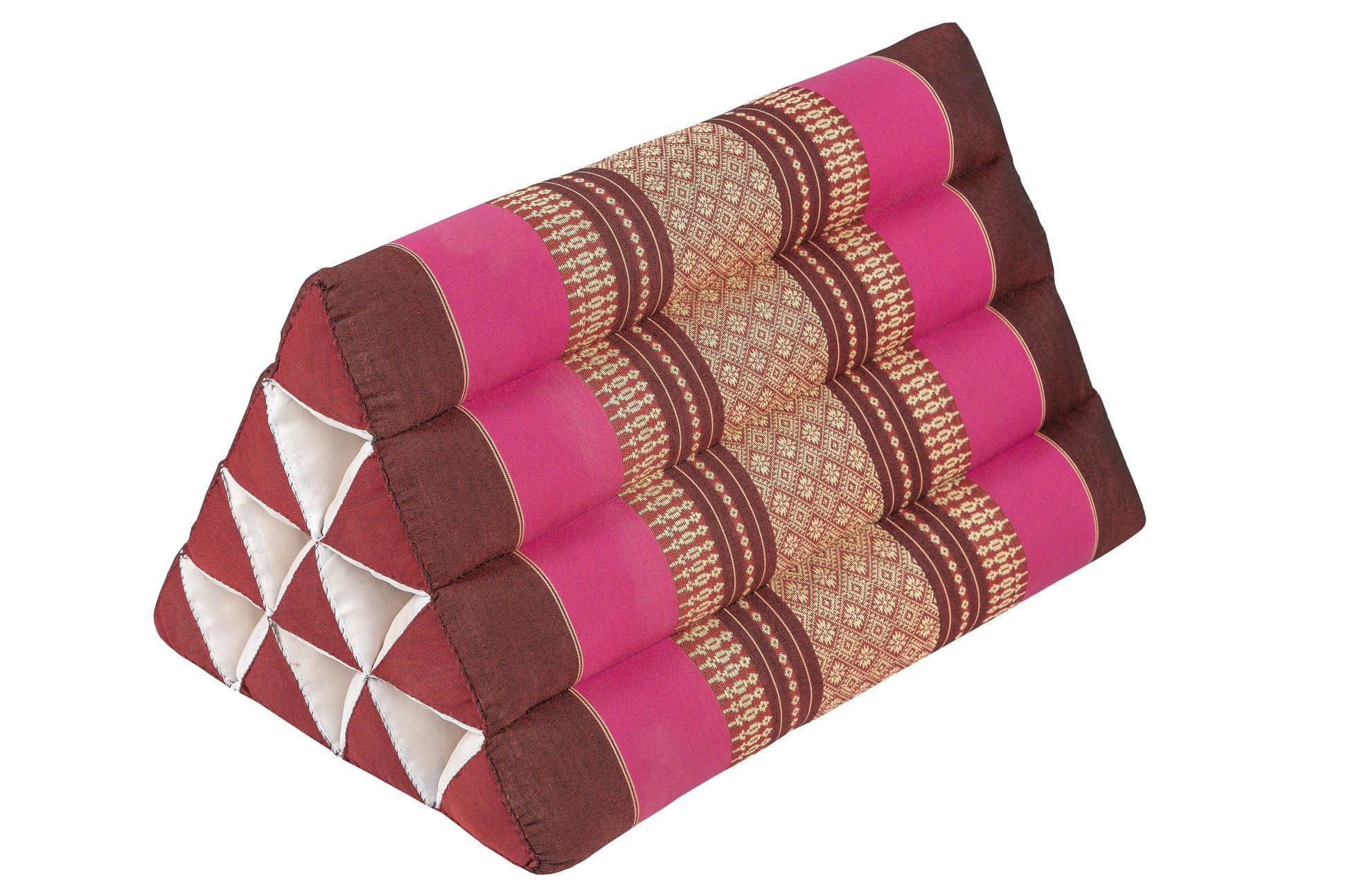Dreieckskissen 50x28 cm (Burgunder & Pink)