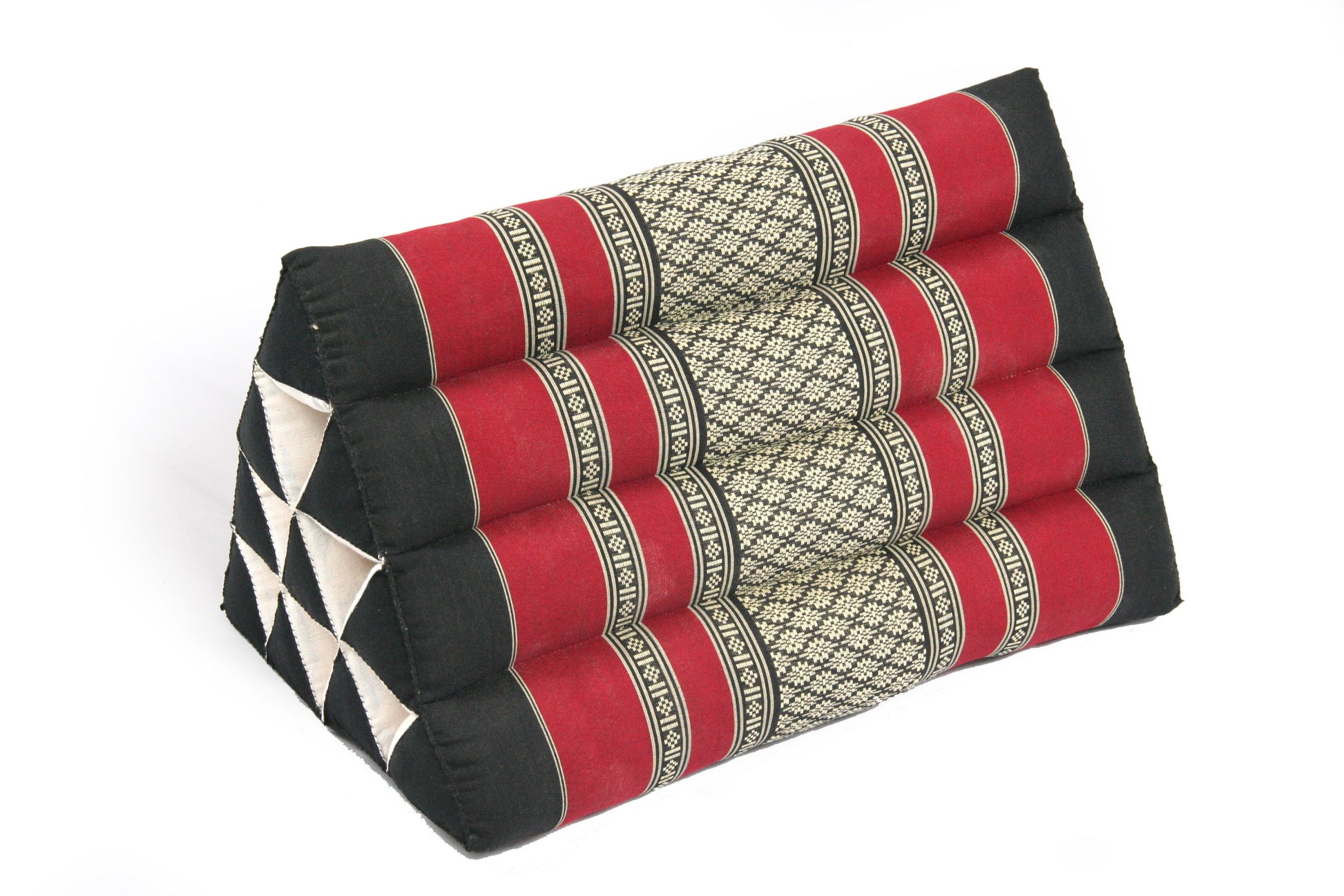 Thaikissen Dreieck 50x28 cm (schwarz & rot)
