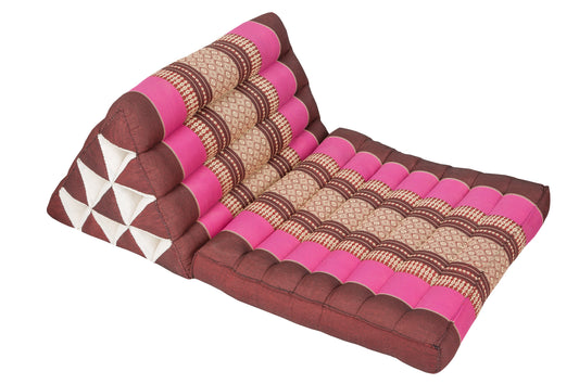 1-fach faltbares Dreieckskissen 78x50 cm (burgunder & pink)