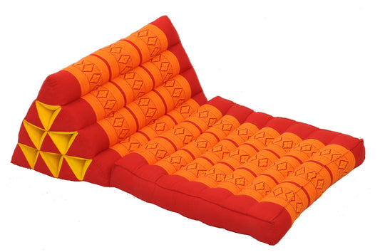1-fach faltbares Dreieckskissen 78x50 cm (rot & orange)