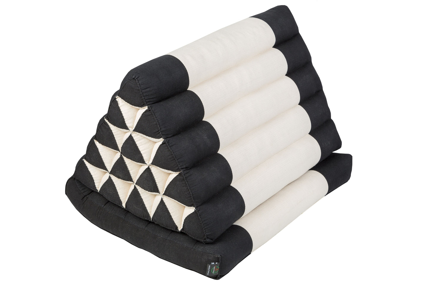 Jumbo 1-fold-Thaikissen 80x50 cm (schwarz-naturweiß)