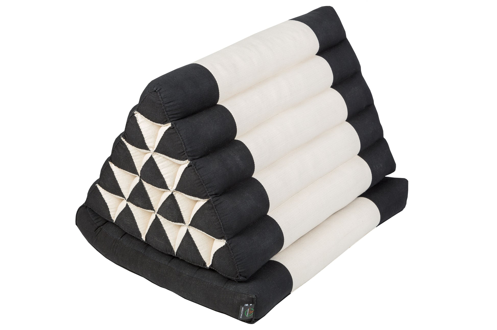 Jumbo 1-fold-Thaikissen 80x50 cm (schwarz-naturweiß)
