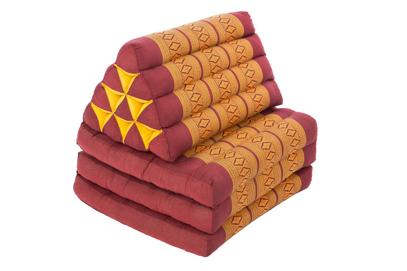 Klassische Thaimatte mit Dreieckskissen 170x50 cm (orientrot)