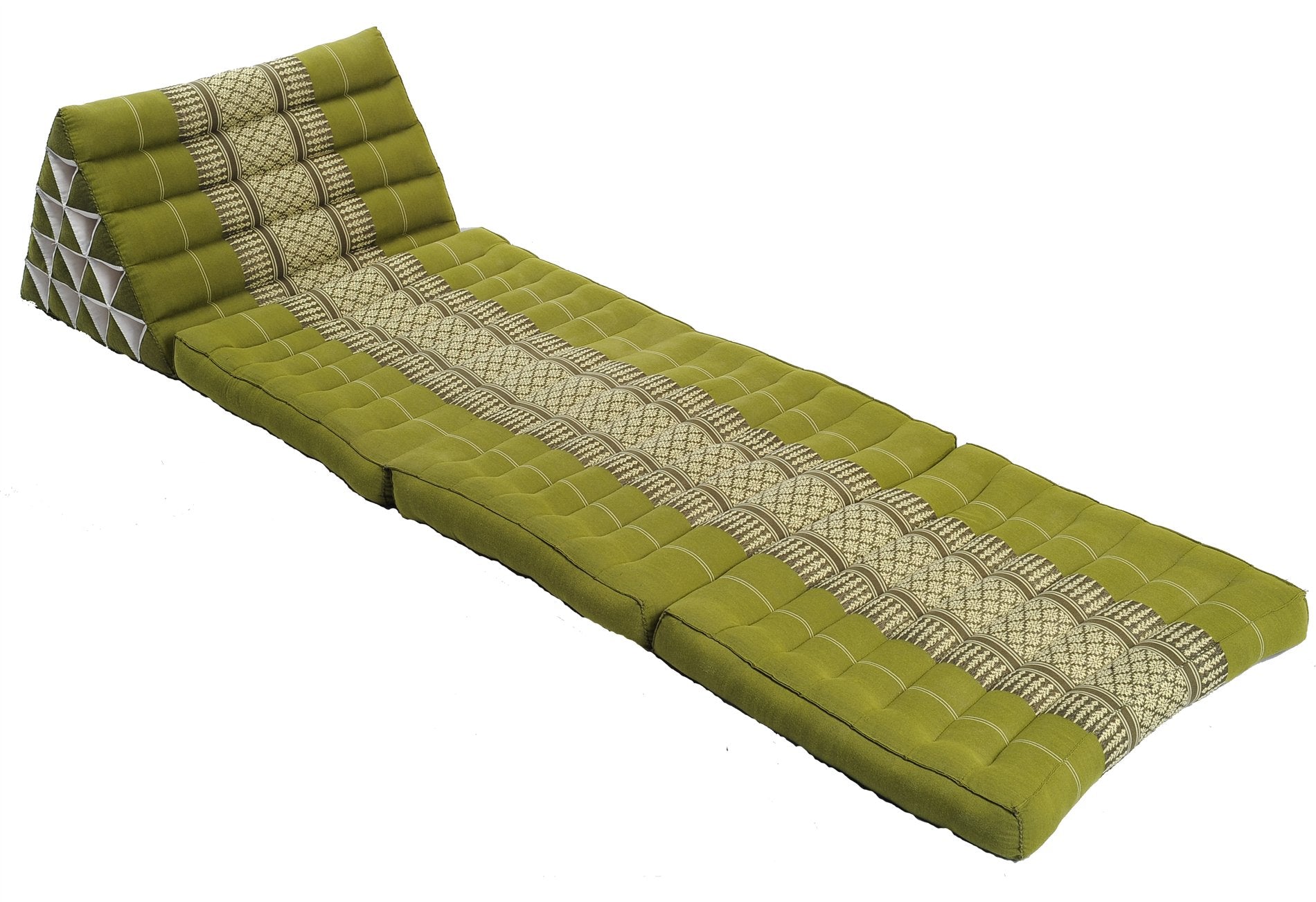 Thaikissen XL 175 x 55 mit extragroßem Dreieck (bambusgrün)