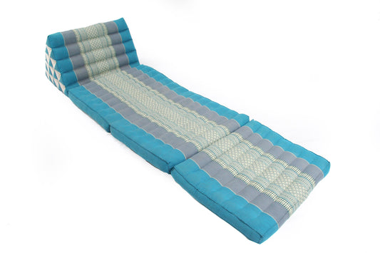 Thaikissen XL 175 x 55 mit extragroßem Dreieck (blautöne)