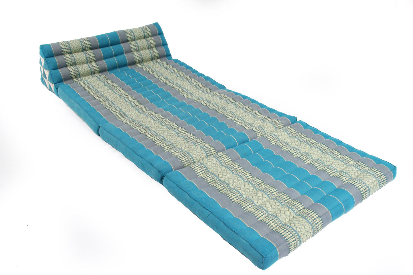 Thaikissen Dreiecksmatte XXXL 195x80 cm (blautöne)