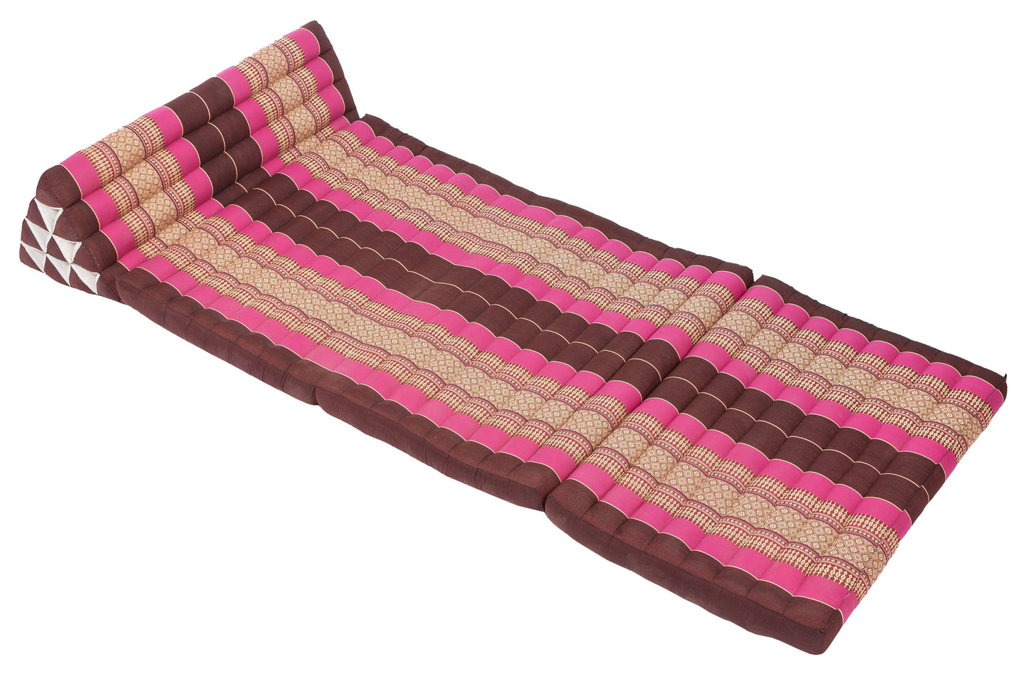 Thaikissen Dreiecksmatte XXXL 195x80 cm (burgunder & pink)