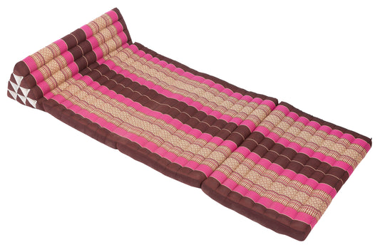 Thaikissen Dreiecksmatte XXXL 195x80 cm (burgunder & pink)
