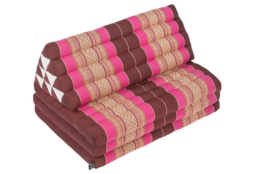 Thaikissen Dreiecksmatte XXXL 195x80 cm (burgunder & pink)
