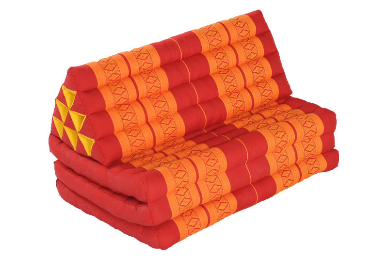 Thaikissen Dreiecksmatte XXXL 195x80 cm (rot & orange)
