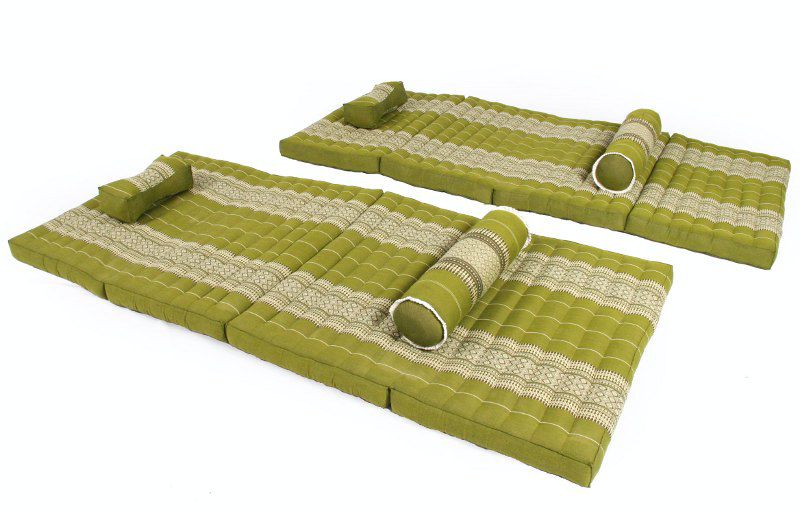 Massage- und Chillset: 2x Matte 200x80 + Nackenkissen + Rollen