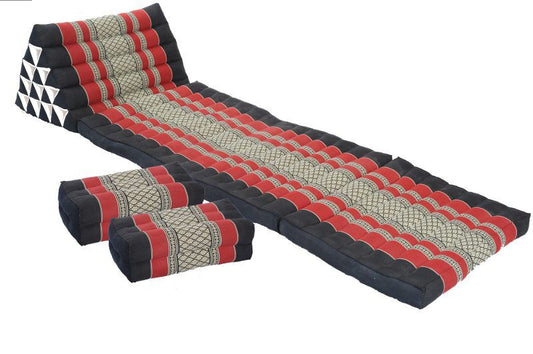 Thaikissen Set: Jumbo Dreiecksmatte + 2 Meditationskissen