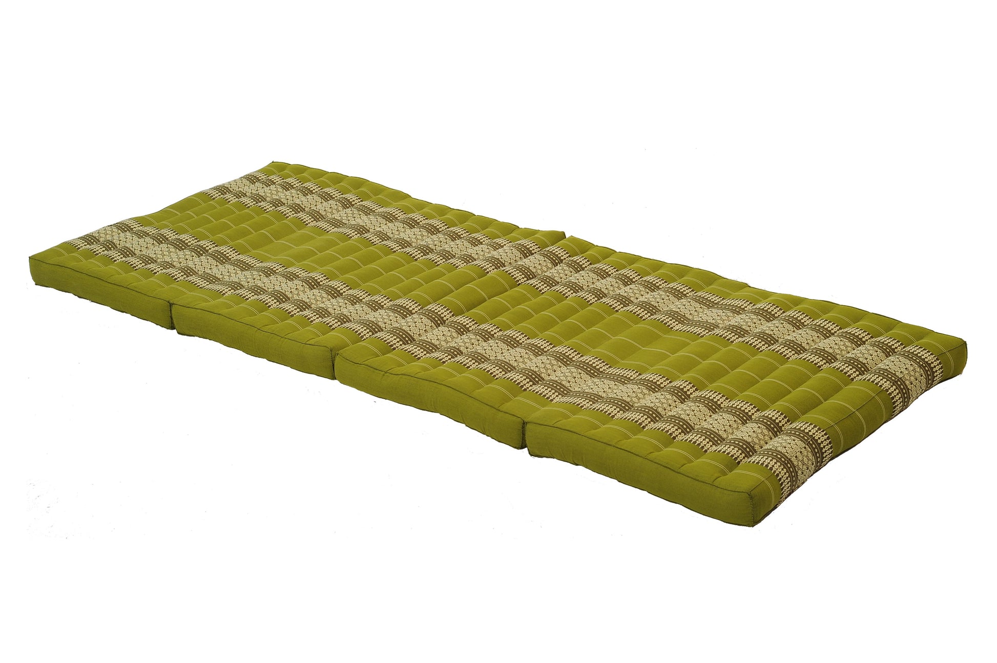 große 4-fach faltbare Kapokmatte 200x80 cm (bambusgrün)