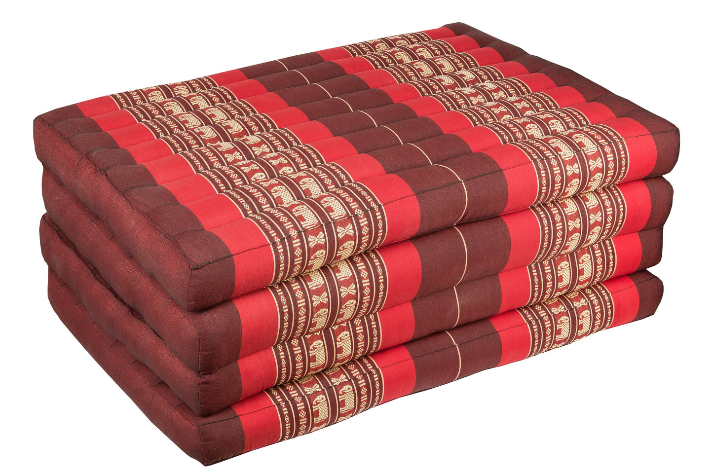 Faltbare Kapokmatte 200x80 cm (Elefanten rot)