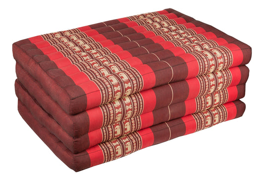 Faltbare Kapokmatte 200x80 cm (Elefanten rot)