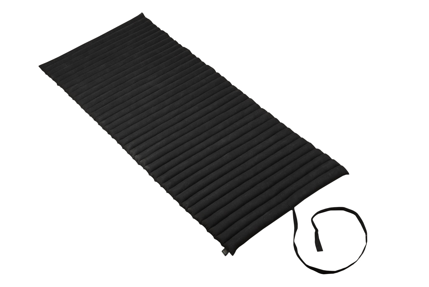 Rollbare Thaimatte Naturbaumwolle 200x80x5 cm (schwarz)