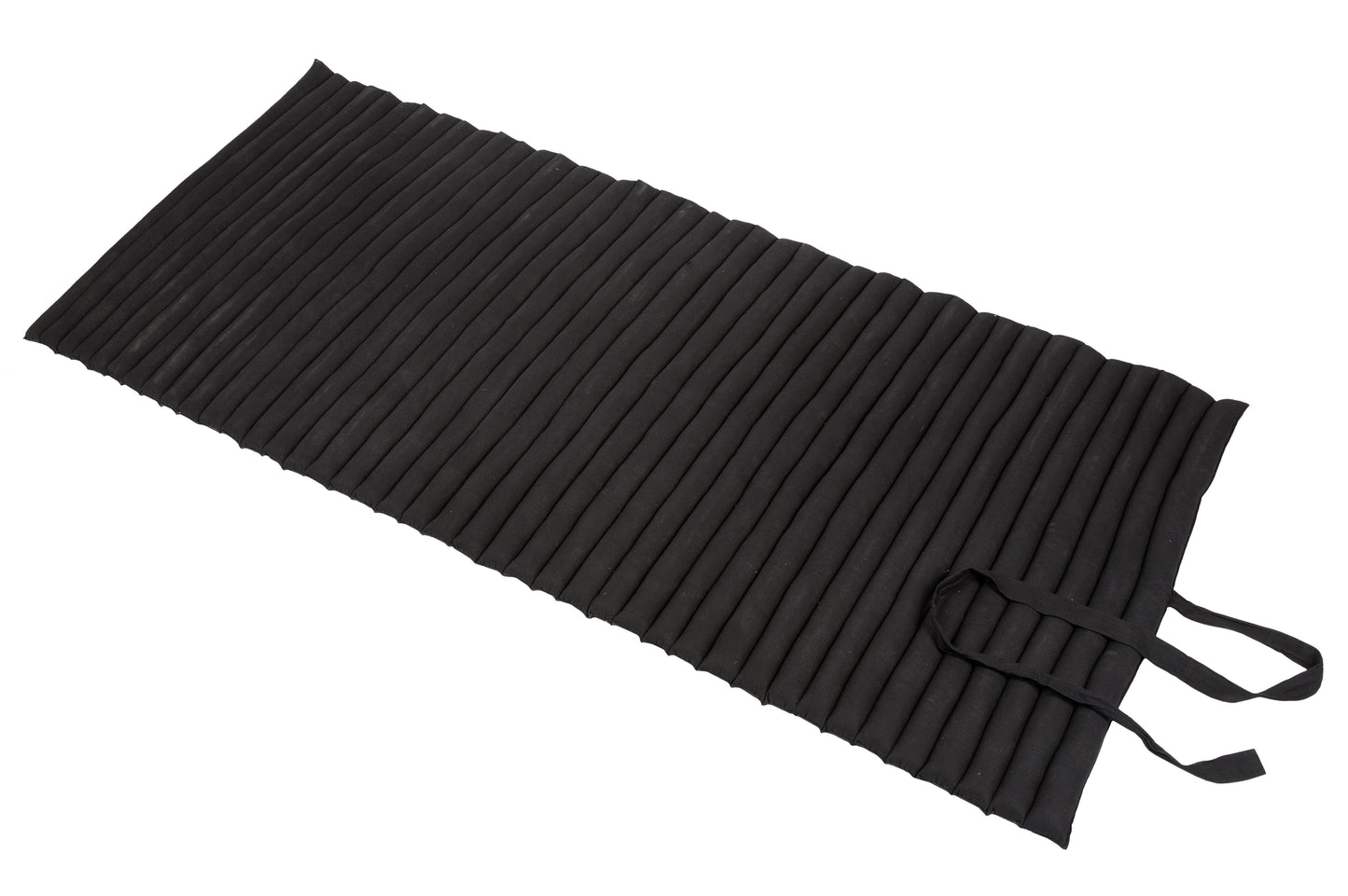 Rollbare Thaimatte Naturbaumwolle 200x100x5 cm (schwarz)