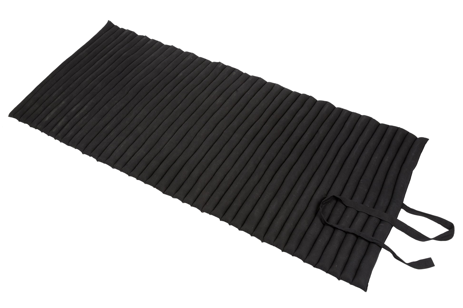 Rollbare Thaimatte Naturbaumwolle 200x100x5 cm (schwarz)