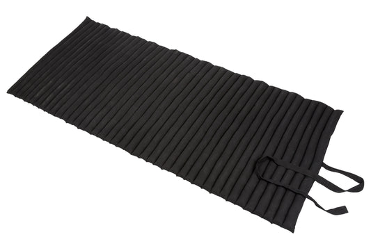 Rollbare Thaimatte Naturbaumwolle 200x100x5 cm (schwarz)