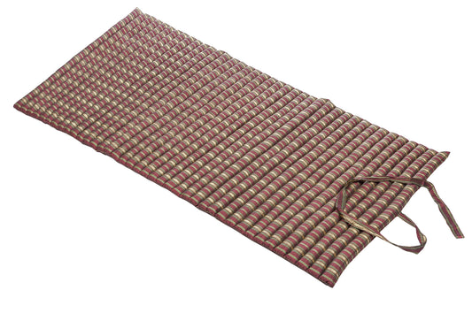 Rollbare Thaimatte 200x100x5 cm (Silklook Stripes rot)