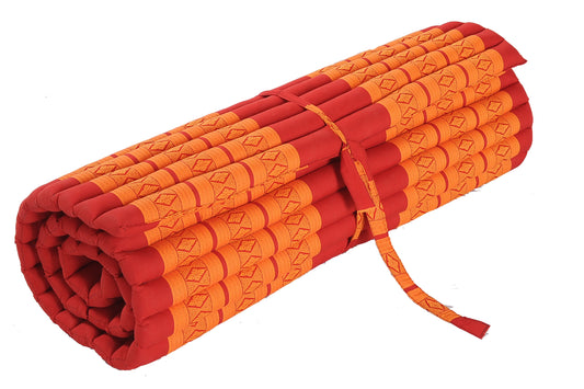 Rollmatte mit Kapokfüllung, 200x100 cm (Rot-orange)