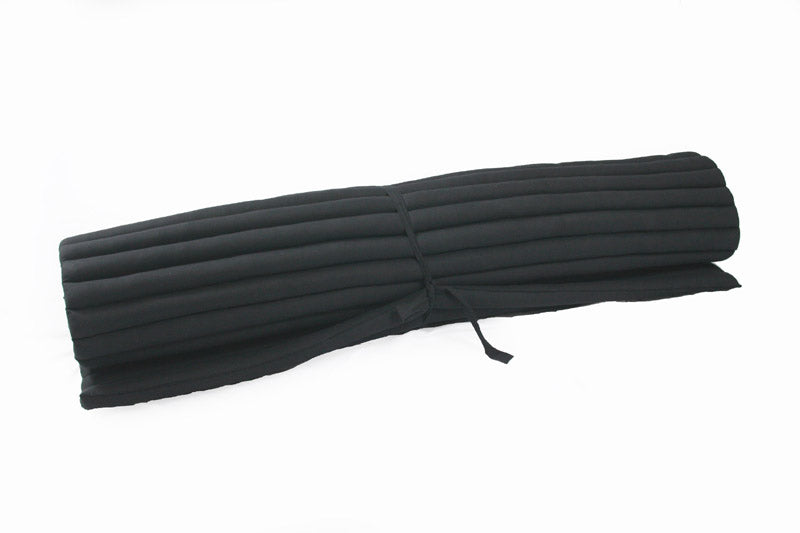 Rollbare Thaimatte aus Kapok XXL 200 × 150–160 cm – Bodenmatratze (Schwarz)