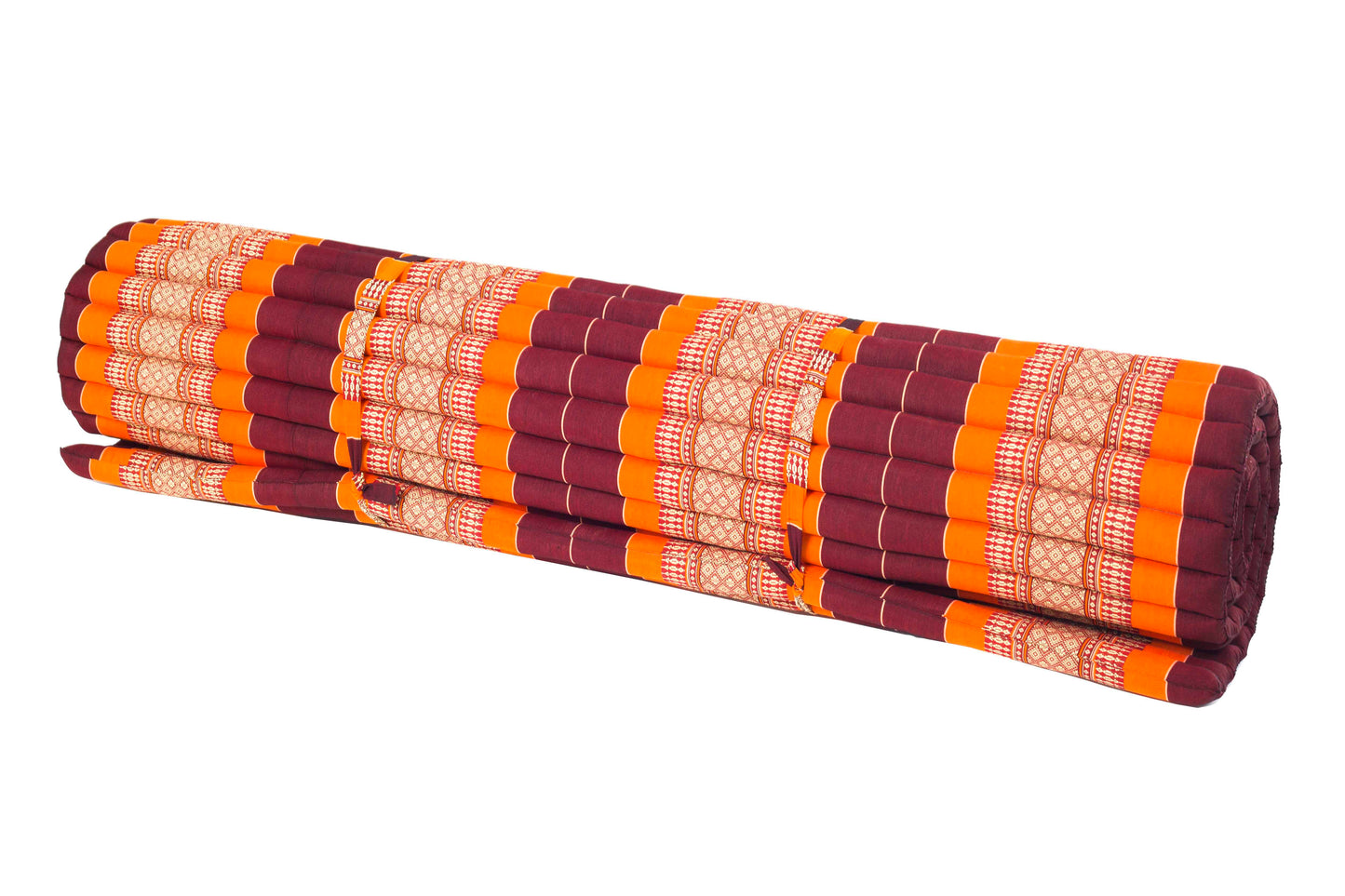 Rollbare Kapok Matte XXL 200x150-160cm (braun & orange)