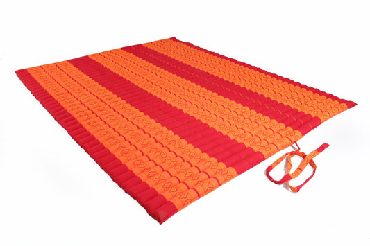 Rollbare Kapok Matte XXL 200x150-160cm (rot & orange)