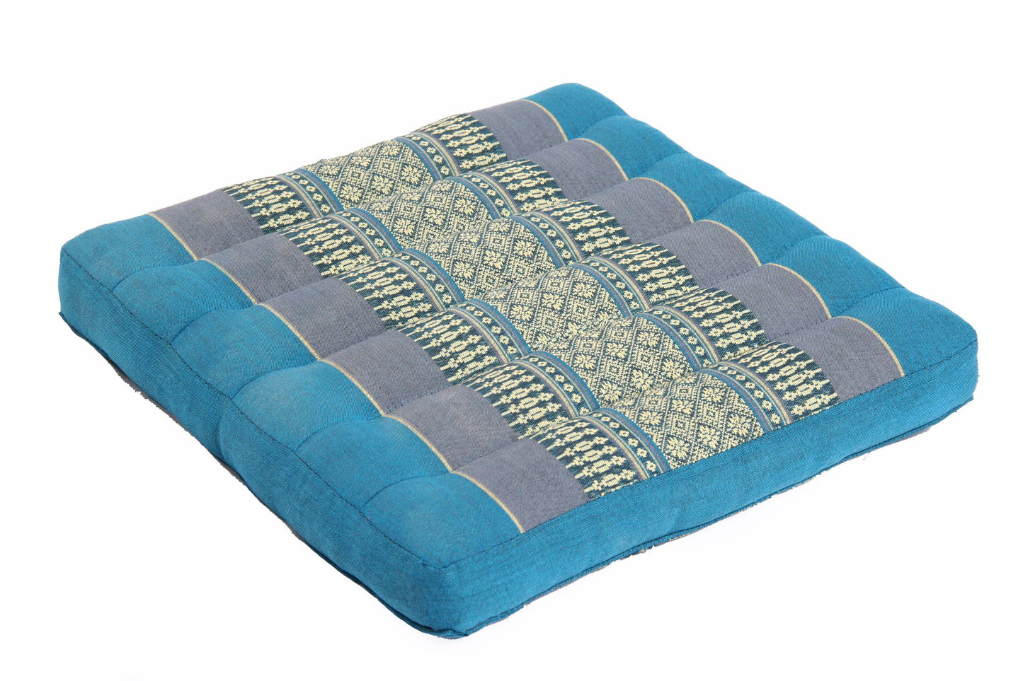 Thai-Sitzkissen 37x37x5 cm (blautöne)