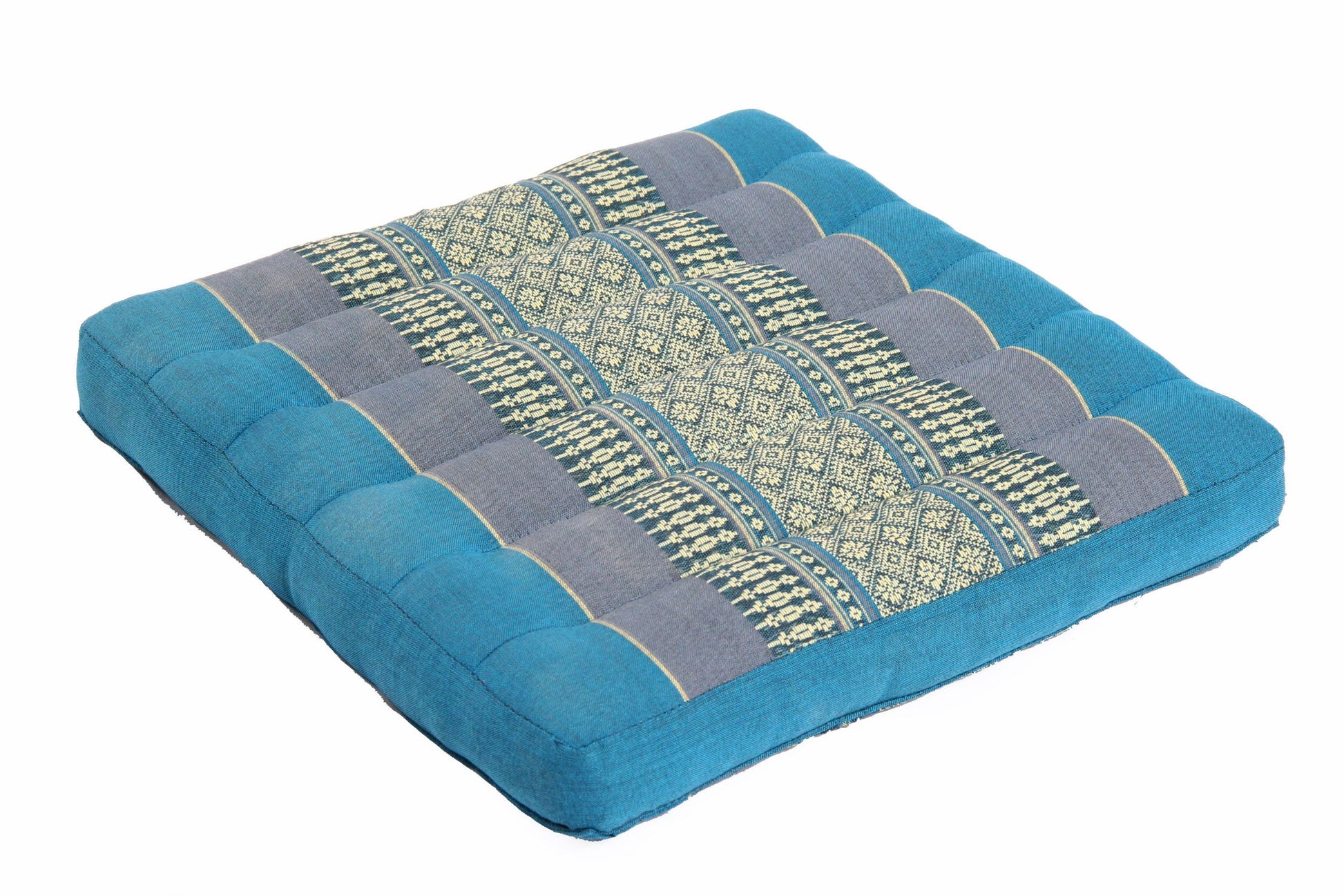 Thai-Sitzkissen 37x37x5 cm (blautöne)