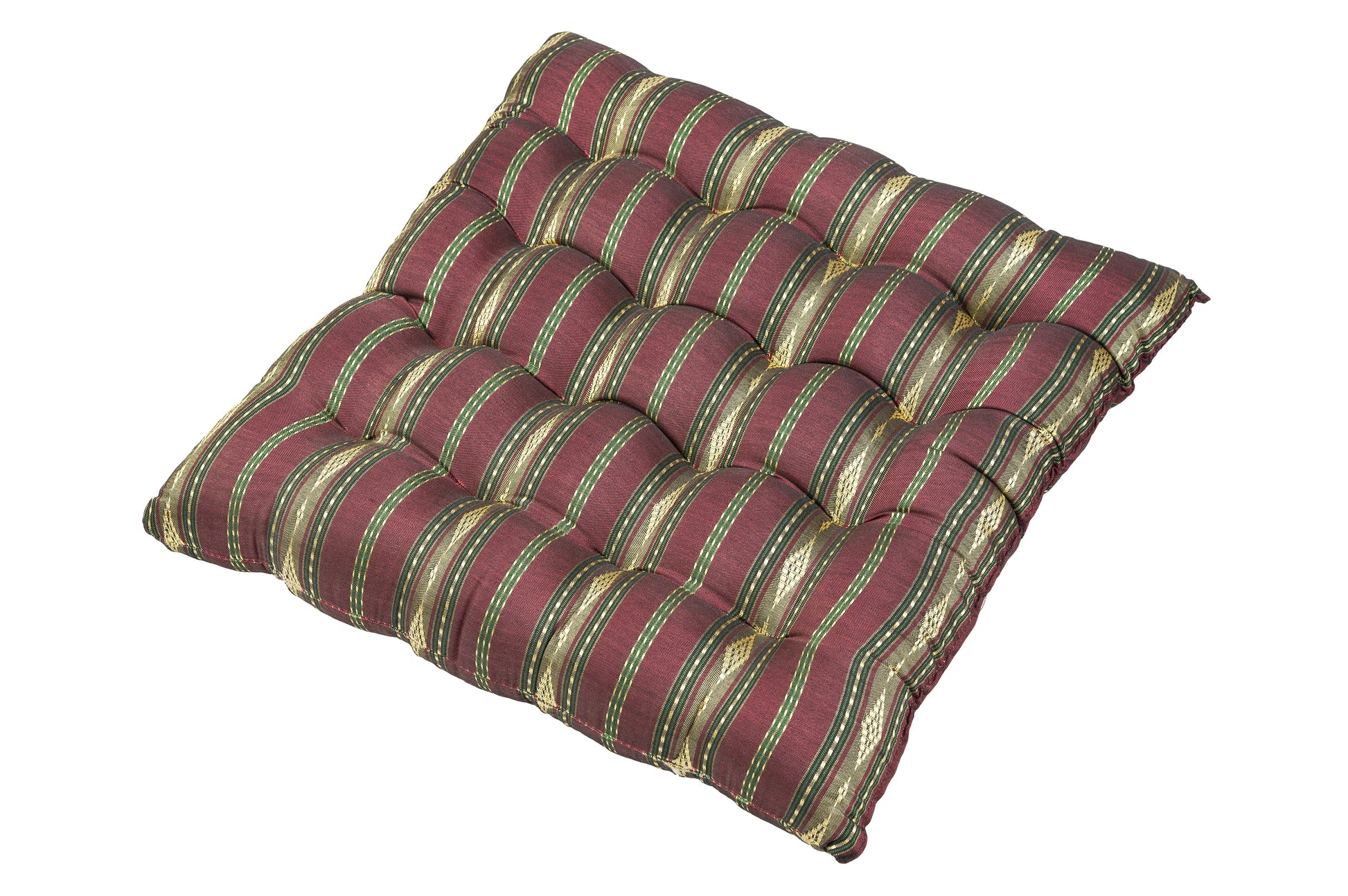 Sitzkissen Satin 40x40 cm (rot-gold)