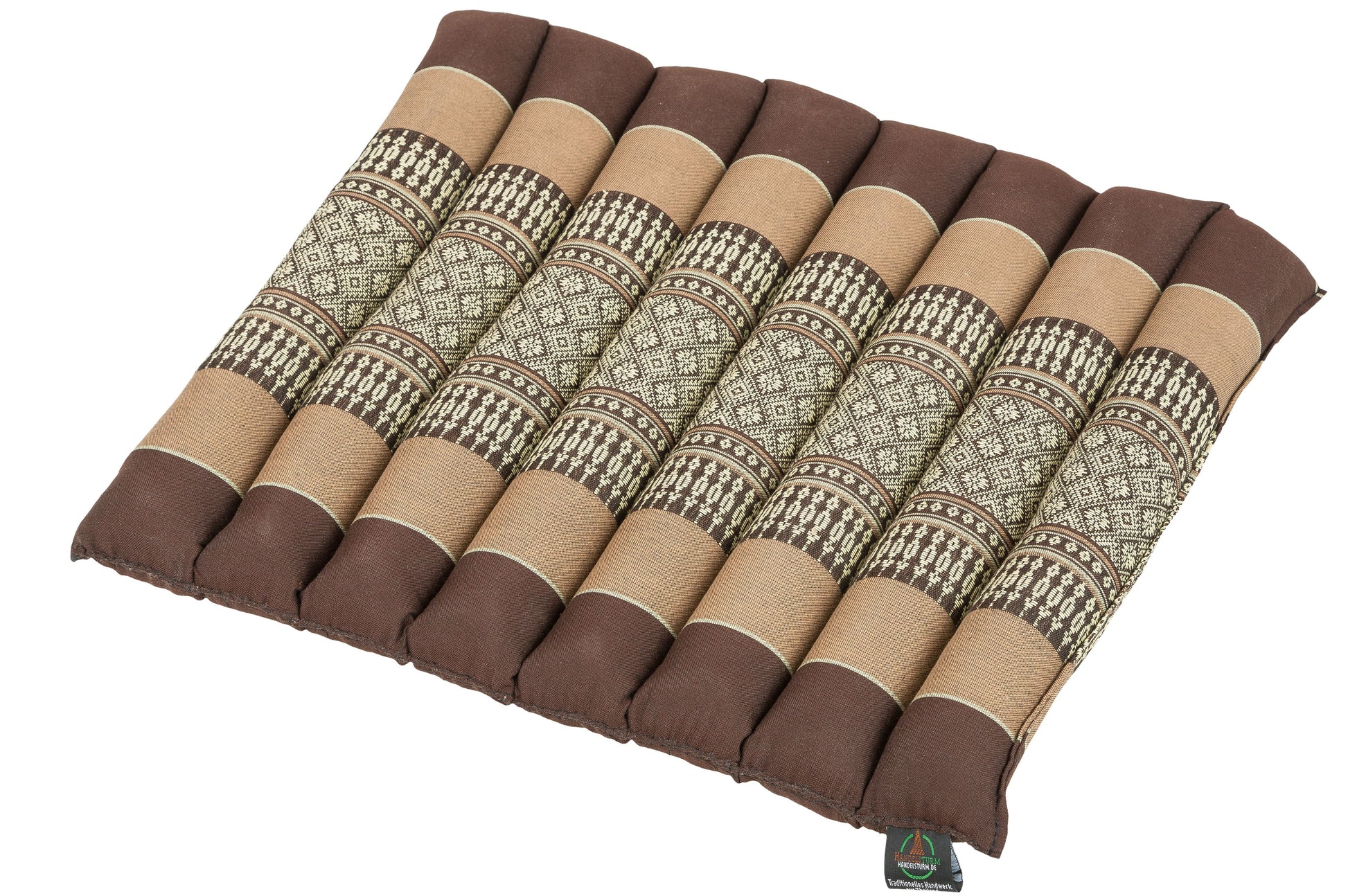 Thai-Sitzkissen rollbar 40x38x4 cm (erdtöne)