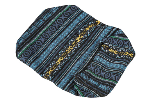 Bezug aus Baumwolle für Kissen 35x15x10 cm (blau-bunt)