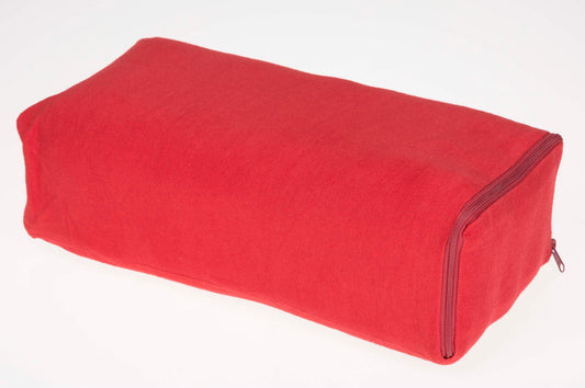 Bezug aus Baumwolle mit Reißverschluss, für Kissen 35x15x10 cm (rot)