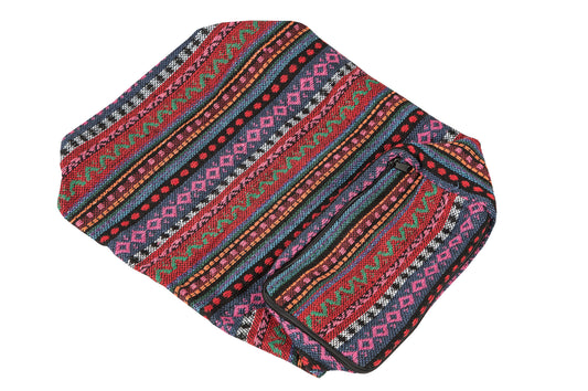 Bezug aus Baumwolle für Kissen 35x15x10 cm (rot-bunt)