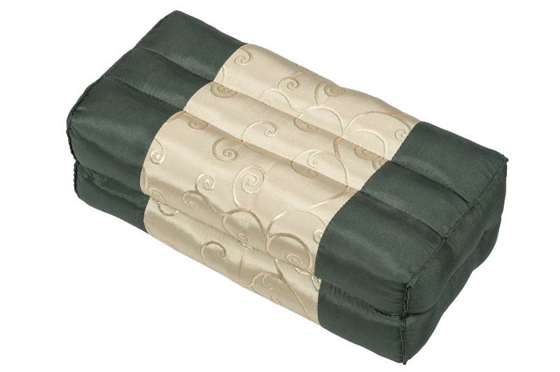 Kapokkissen Block 35x15x10 cm (gold & grün)