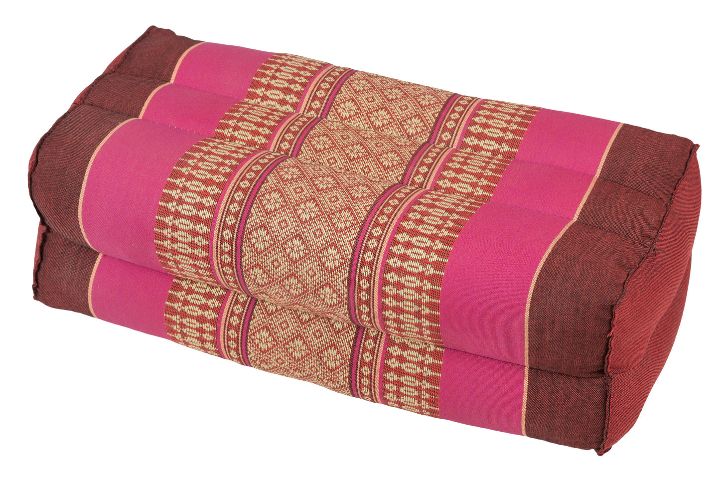 Kapokkissen Block 35x15x10 cm (burgunder & pink)